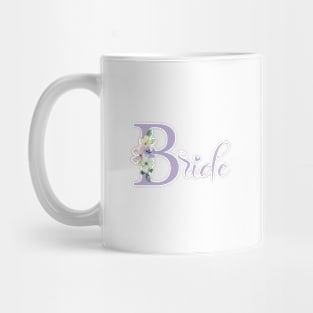 Hand painted pink floral bride illustration Mug